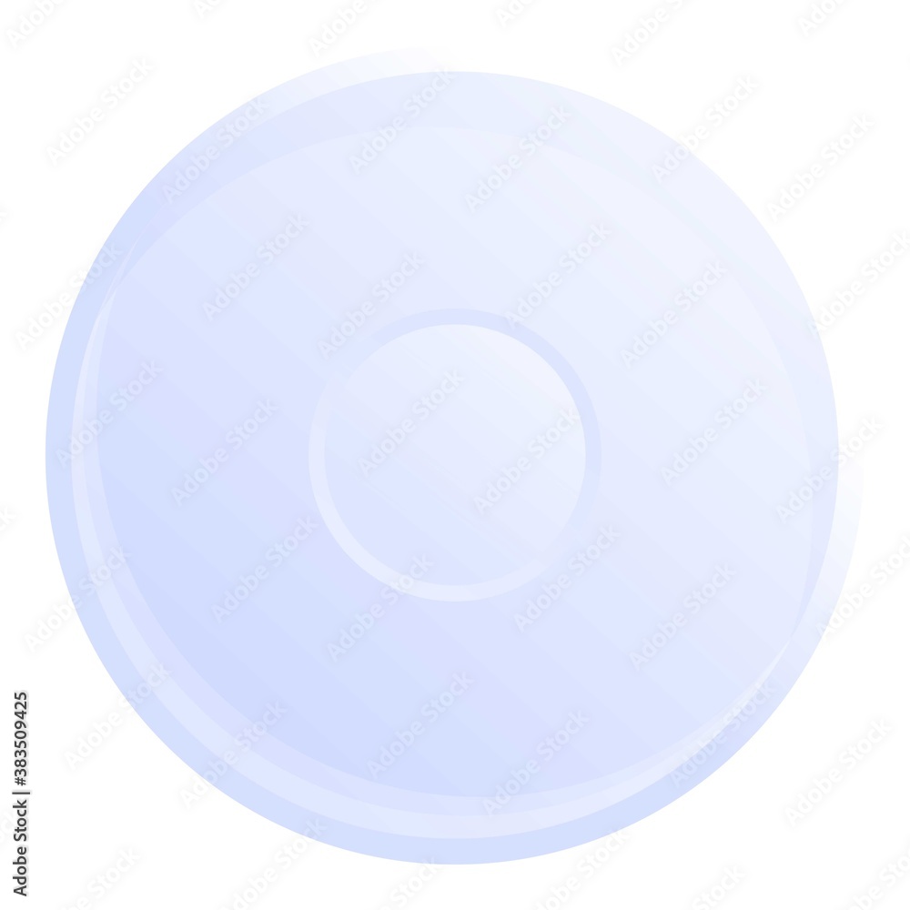 Poster top view plate icon. cartoon of top view plate vector icon for web design isolated on white backgrou