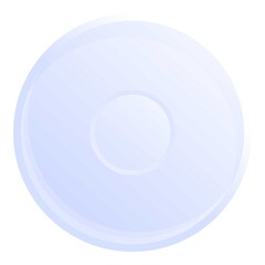 Top view plate icon. Cartoon of top view plate vector icon for web design isolated on white background