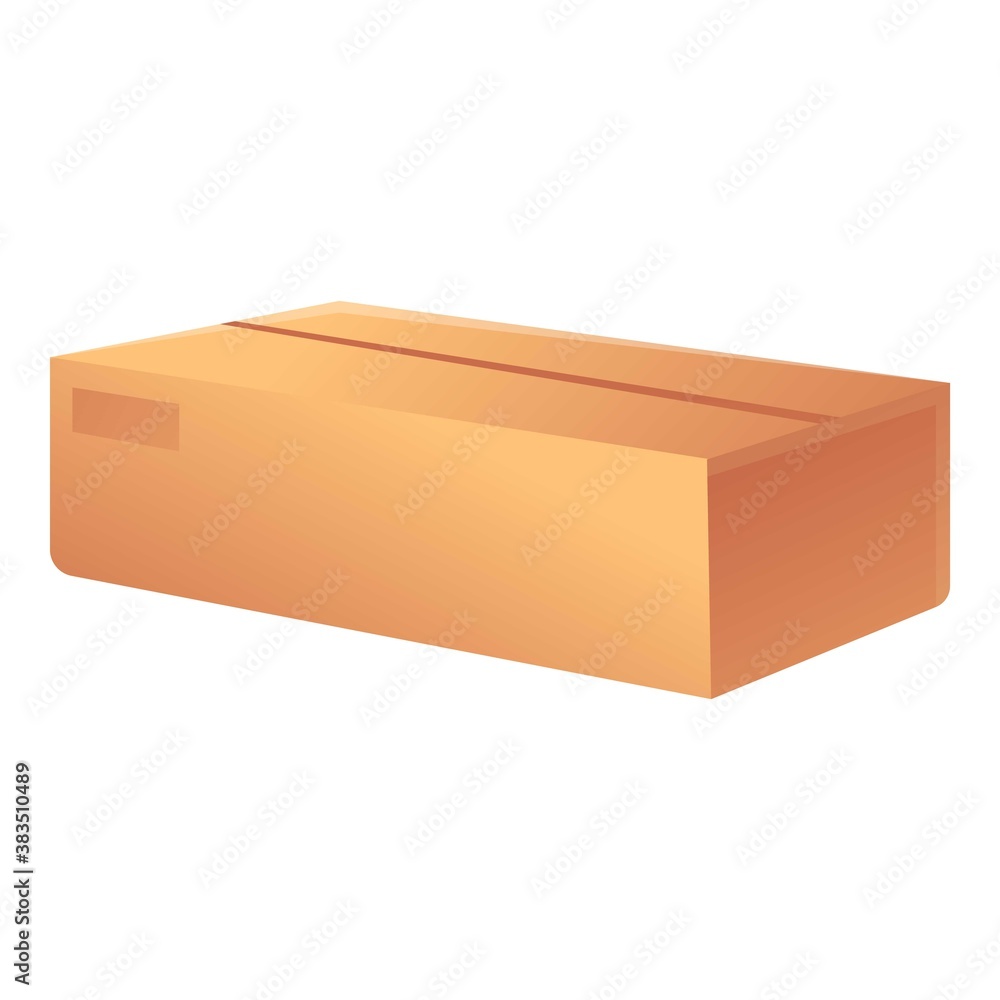 Poster box icon. cartoon of box vector icon for web design isolated on white background