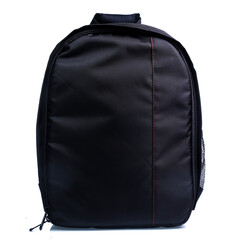 Close up of camera bag isolated on white background