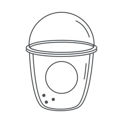 tea, smoothie fresh beverage disposable cup line icon style