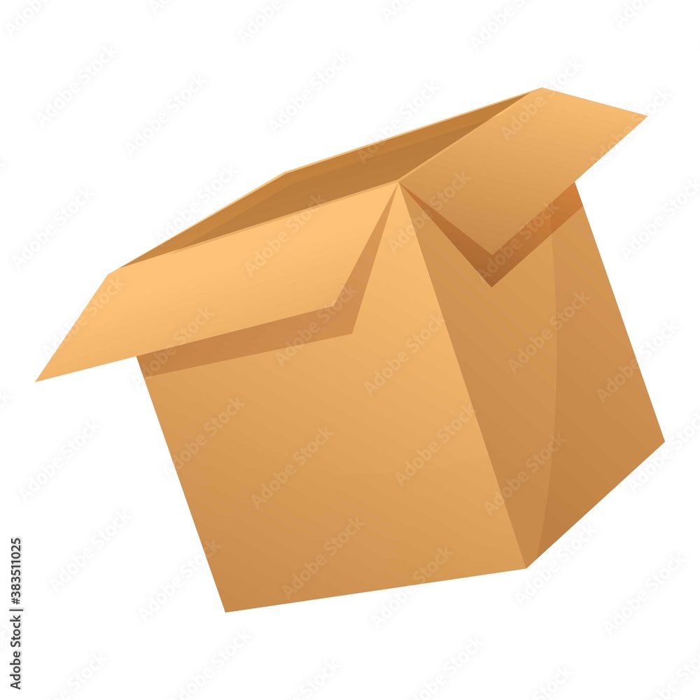 Aufkleber export parcel box icon. cartoon of export parcel box vector icon for web design isolated on white ba