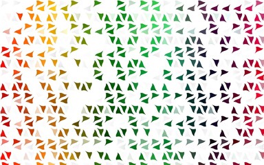 Light Multicolor, Rainbow vector background with triangles.