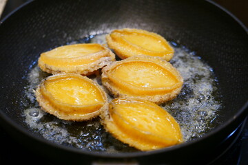 abalone butter fry, butter fried clam, cooking seafood