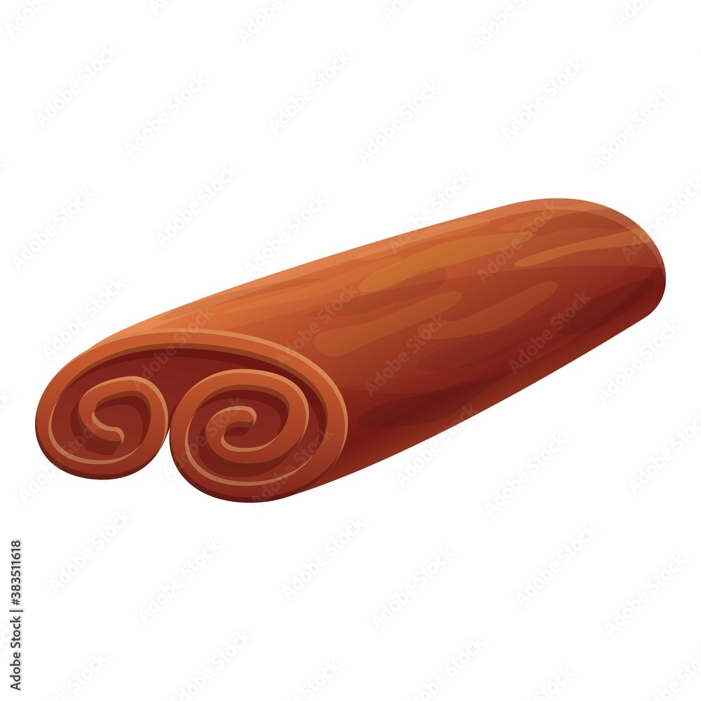 Poster cinnamon roll stick icon. cartoon of cinnamon roll stick vector icon for web design isolated on whit