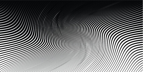 Abstract warped Diagonal Striped Background . Vector curved twisted slanting, waved lines texture
