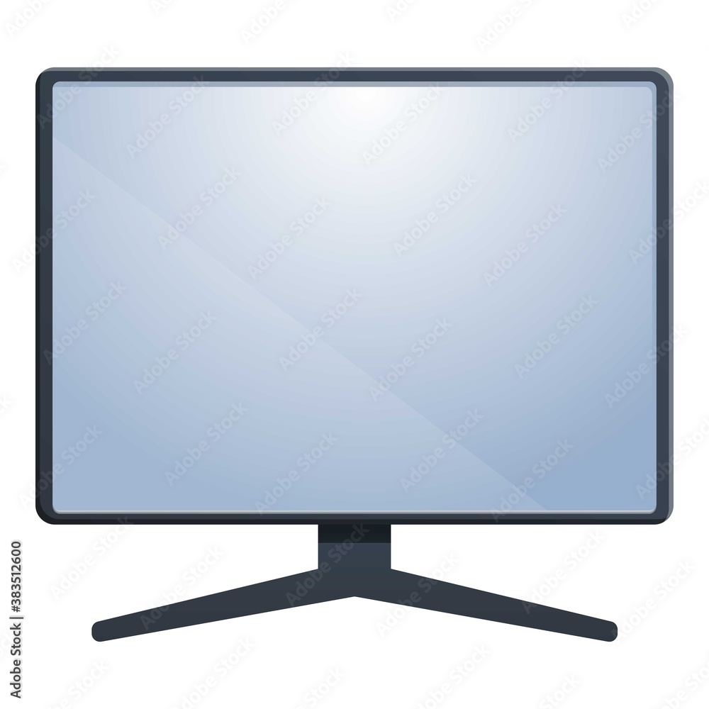 Poster computer monitor icon. cartoon of computer monitor vector icon for web design isolated on white back