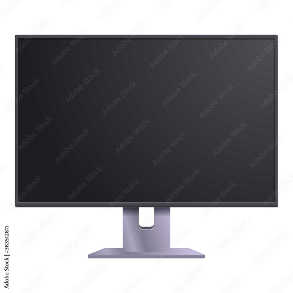 Poster display monitor icon. cartoon of display monitor vector icon for web design isolated on white backgr