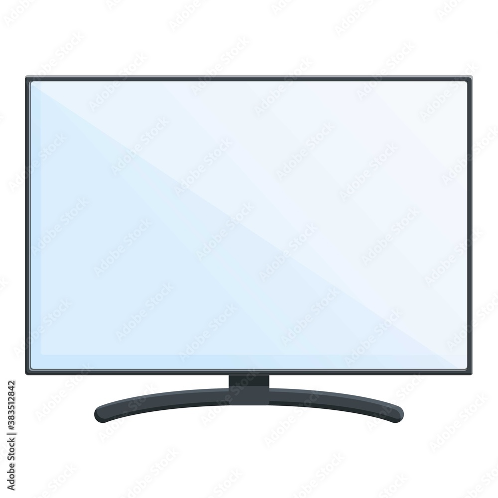 Poster desktop monitor icon. cartoon of desktop monitor vector icon for web design isolated on white backgr