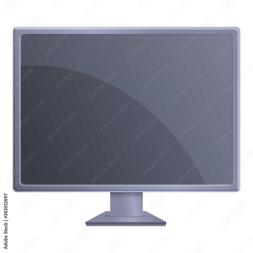Poster digital monitor icon. cartoon of digital monitor vector icon for web design isolated on white backgr