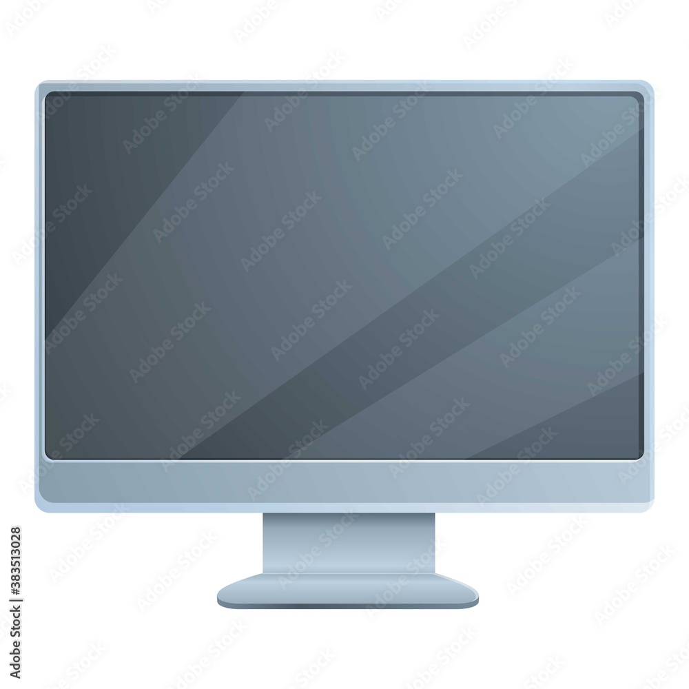 Poster lcd monitor icon. cartoon of lcd monitor vector icon for web design isolated on white background
