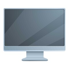 Lcd monitor icon. Cartoon of lcd monitor vector icon for web design isolated on white background