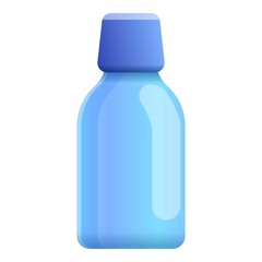 Mouthwash dentist bottle icon. Cartoon of mouthwash dentist bottle vector icon for web design isolated on white background