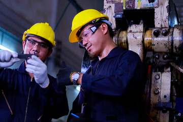 Young male engineer Asians are working