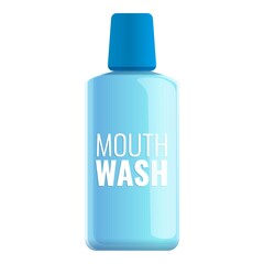 Cosmetic mouthwash icon. Cartoon of cosmetic mouthwash vector icon for web design isolated on white background
