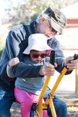 Obraz premium Grandparent and grand daughter