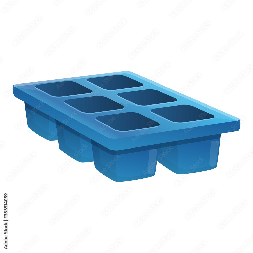 Poster flexible ice cube tray icon. cartoon of flexible ice cube tray vector icon for web design isolated o