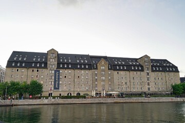 Fototapeta na wymiar Copenhagen, Europe, hotel building at center