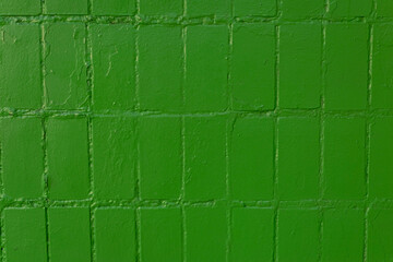 texture of old green tile abstract street wall