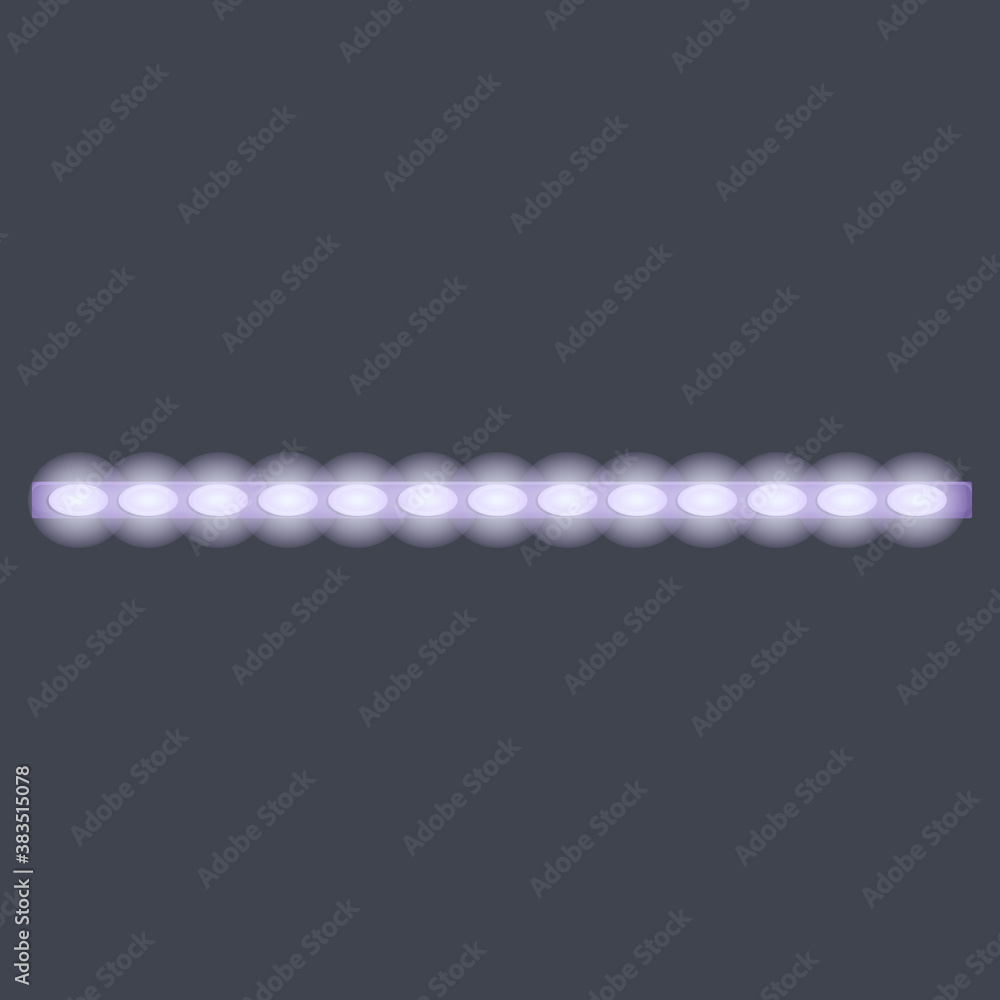 Poster led strip lights module icon. cartoon of led strip lights module vector icon for web design isolated