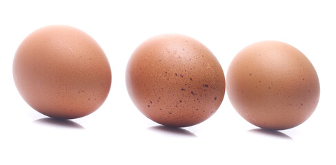 Eggs isolated on white background