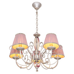 Chandelier in vintage style isolated on white background