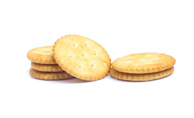 Cracker isolated on over white background