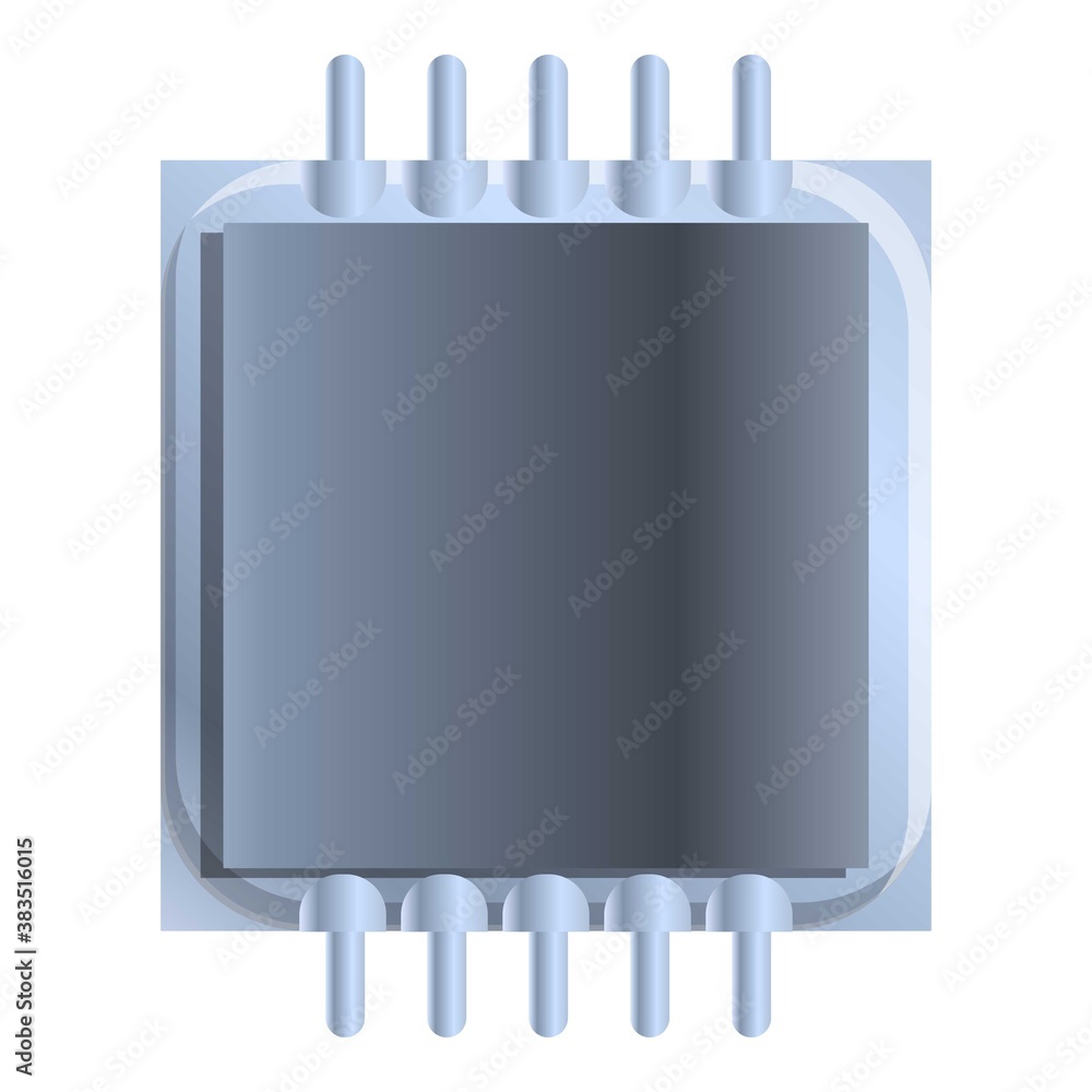 Poster processor capacitor icon. cartoon of processor capacitor vector icon for web design isolated on whit