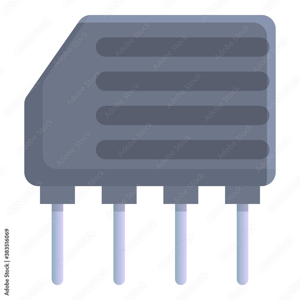 Poster computer capacitor icon. cartoon of computer capacitor vector icon for web design isolated on white 