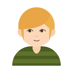 young teenager cartoon character flat icon