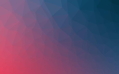 Light Blue, Red vector shining triangular pattern.