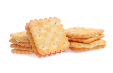 Cracker isolated on over white background