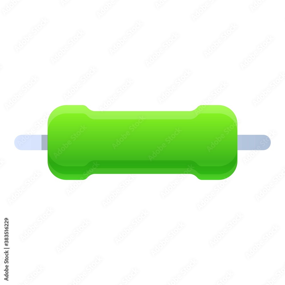 Poster component capacitor icon. cartoon of component capacitor vector icon for web design isolated on whit