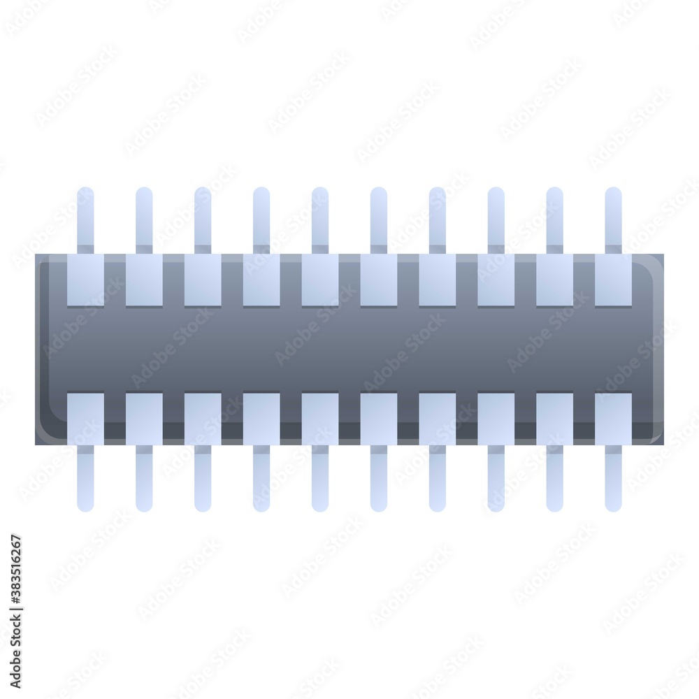 Poster circuit capacitor icon. cartoon of circuit capacitor vector icon for web design isolated on white ba