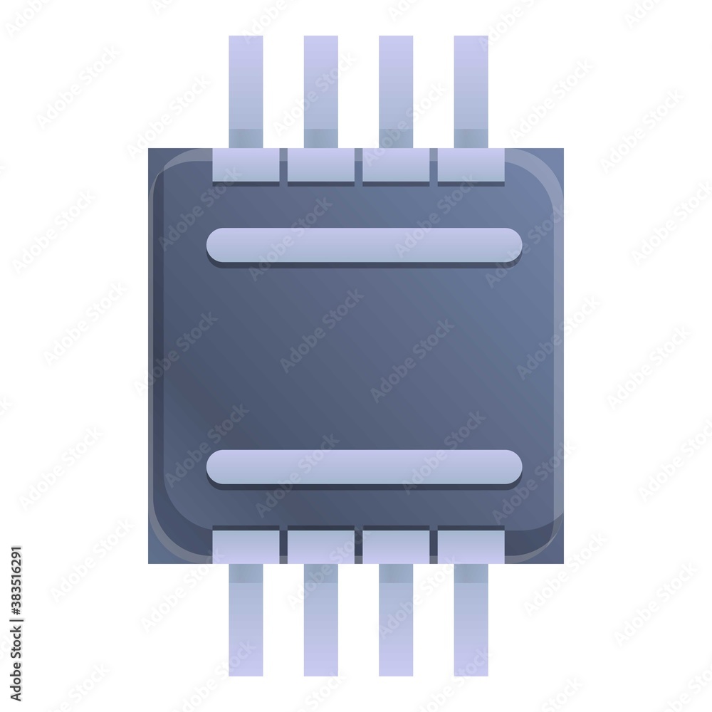 Poster chip capacitor icon. cartoon of chip capacitor vector icon for web design isolated on white backgrou
