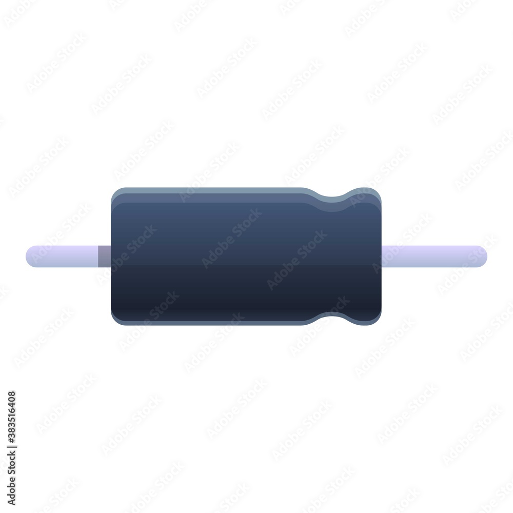 Poster circle capacitor icon. cartoon of circle capacitor vector icon for web design isolated on white back