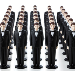 An Army of Repetative Clones of White Coprorate Men Concept