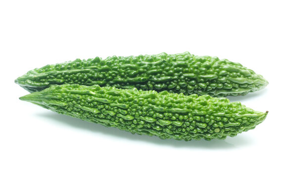 Bitter gourd on white background