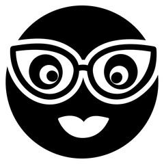 Naklejka premium Nerd Emoji 