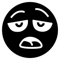 Naklejka premium Tired Emoji 