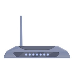 Wifi router modem icon. Cartoon of wifi router modem vector icon for web design isolated on white background