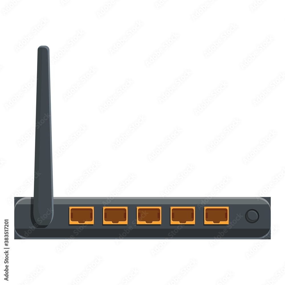 Poster wifi modem cable port icon. cartoon of wifi modem cable port vector icon for web design isolated on 