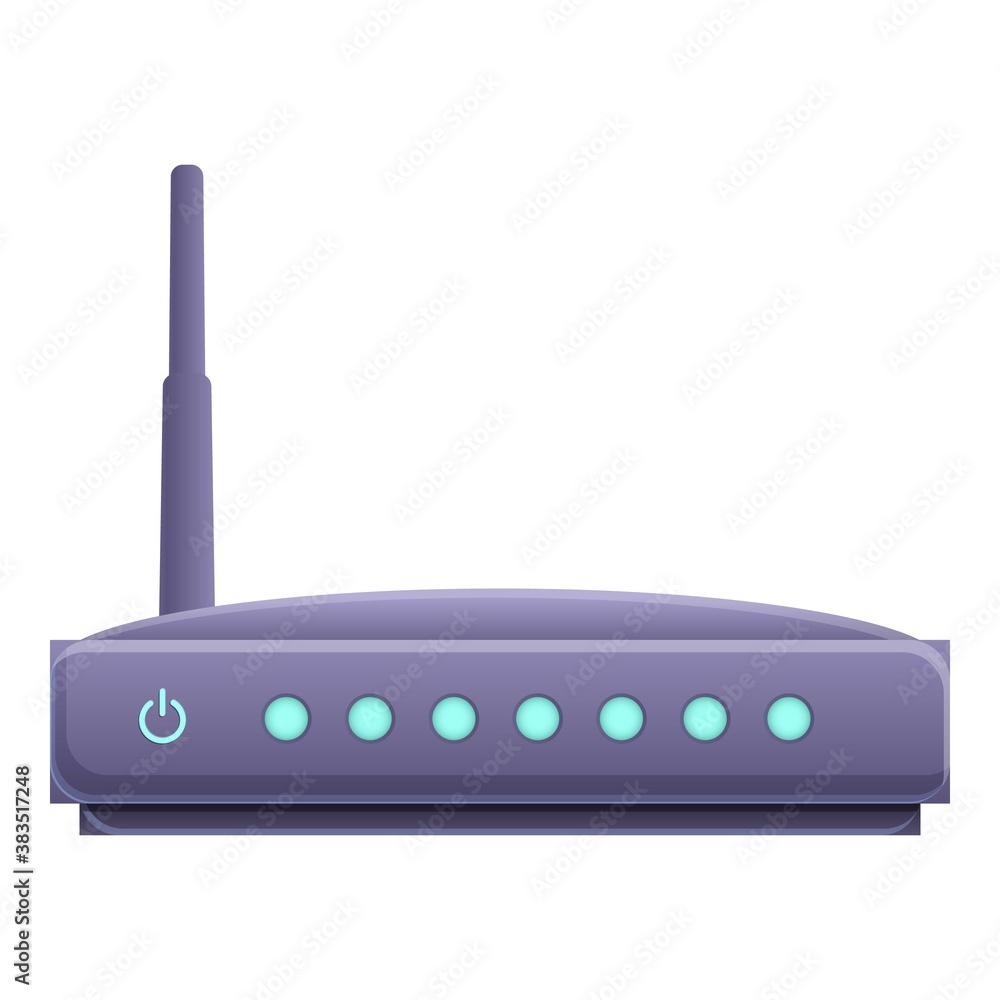 Poster wifi modem computer icon. cartoon of wifi modem computer vector icon for web design isolated on whit