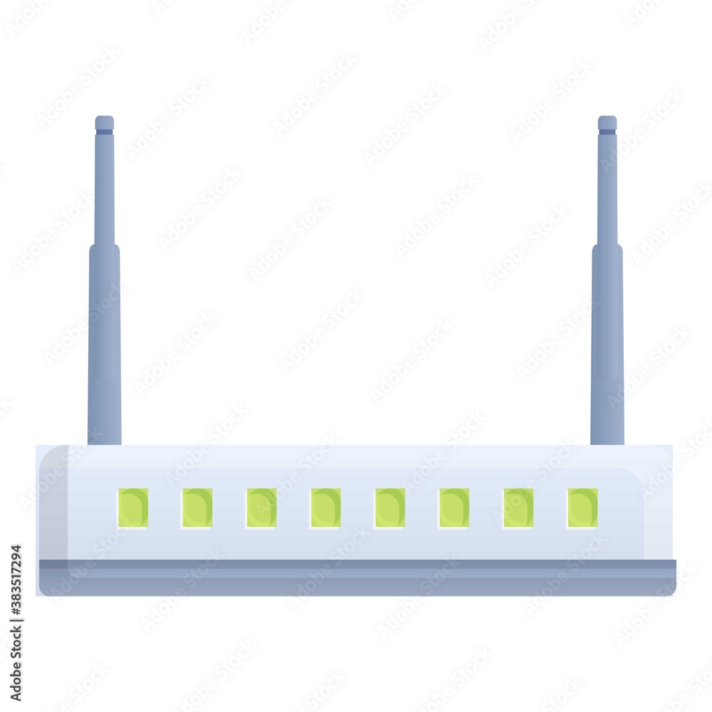 Poster wifi modem hardware icon. cartoon of wifi modem hardware vector icon for web design isolated on whit