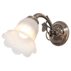 Wall lamp in vintage style on an isolated white background.