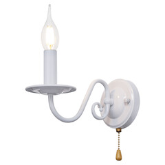 Wall lamp in vintage style on an isolated white background.