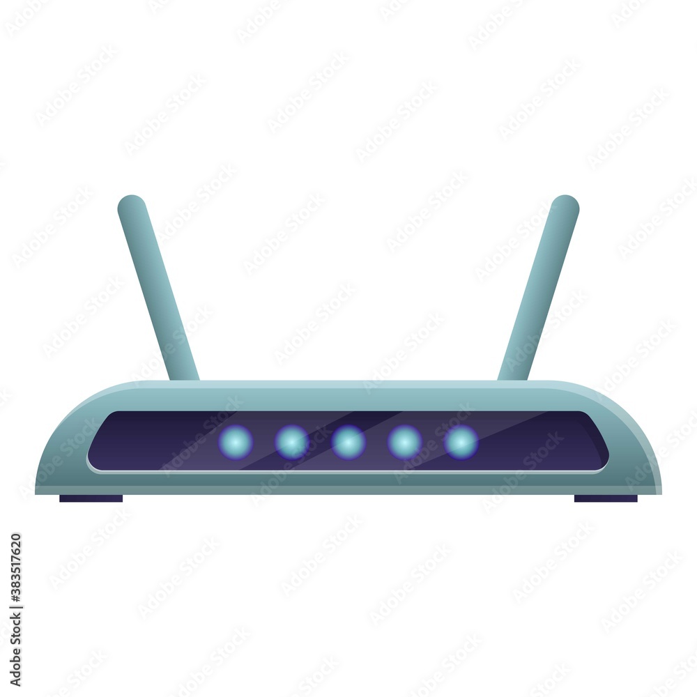 Poster wifi modem technology icon. cartoon of wifi modem technology vector icon for web design isolated on 