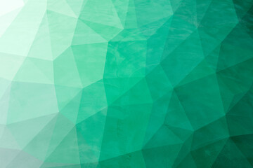 Fototapeta premium Abstract green low poly background texture