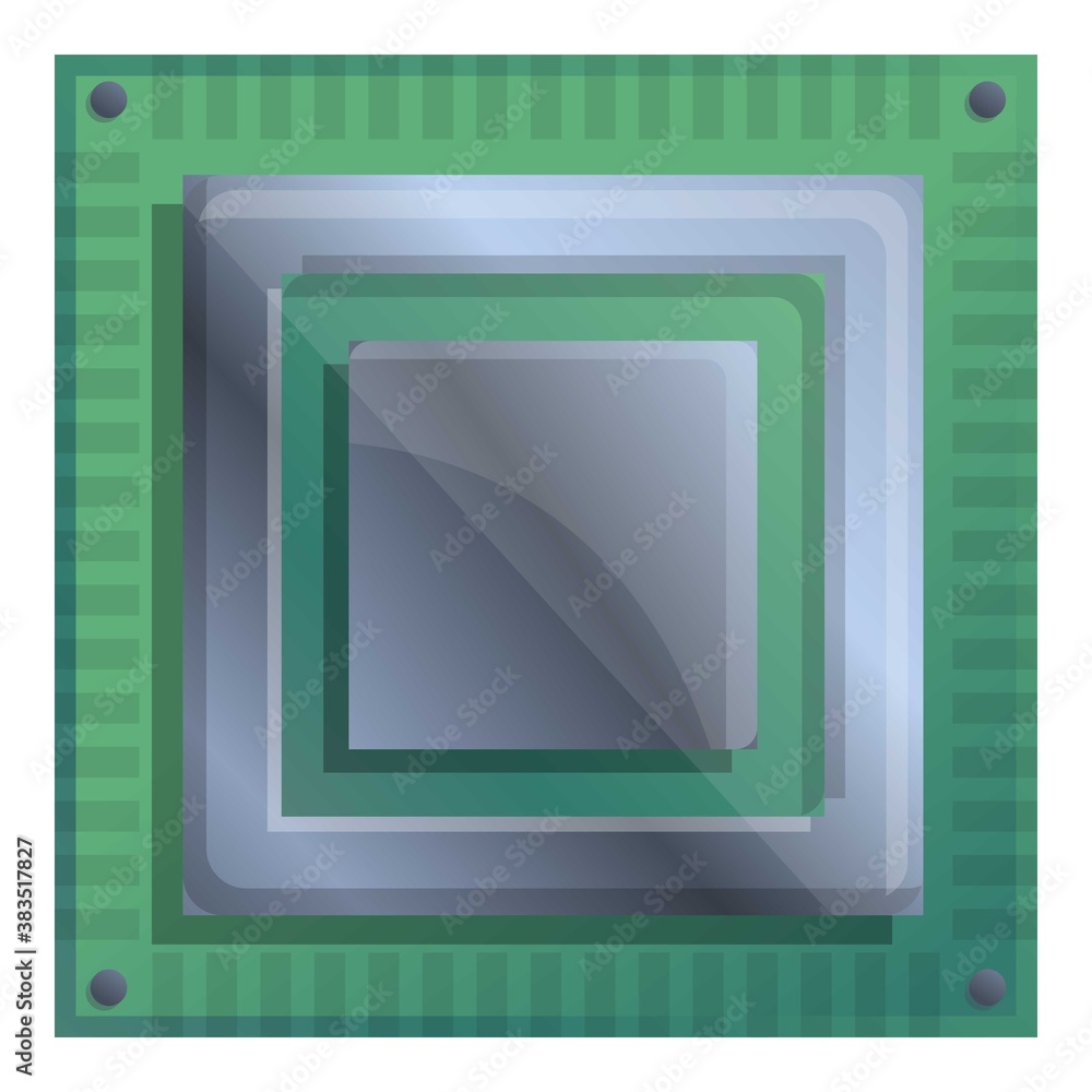Poster laptop processor icon. cartoon of laptop processor vector icon for web design isolated on white back