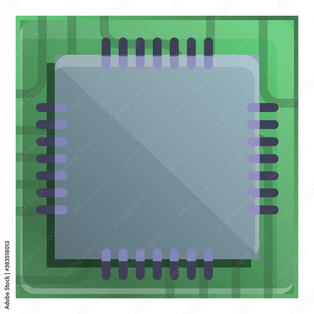 Poster ai processor icon. cartoon of ai processor vector icon for web design isolated on white background